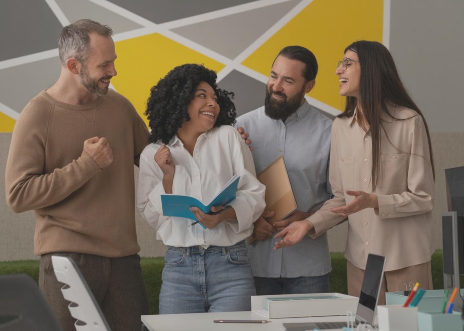 Corporate finance team analyzing investment opportunities